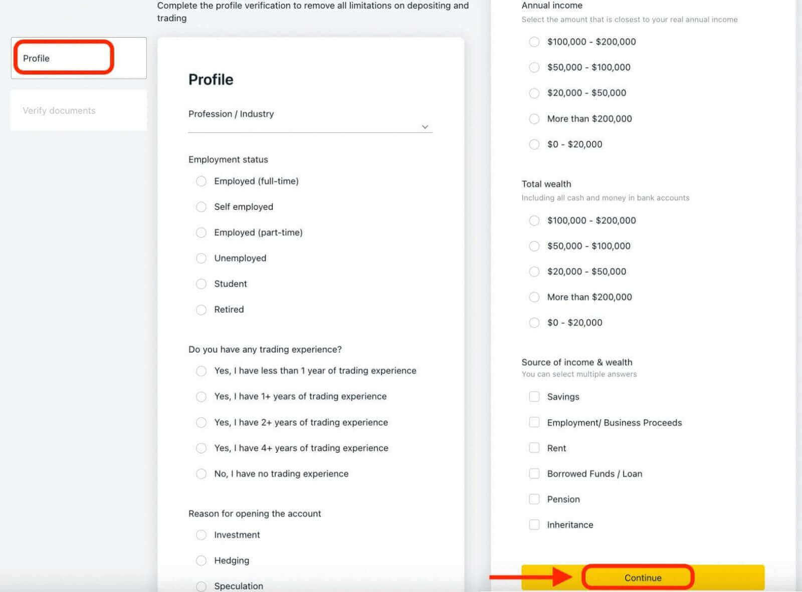 Como registrar e verificar conta no Exness